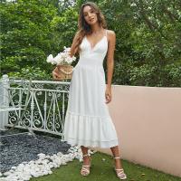Polyester lace One-piece Dress & breathable Solid white PC