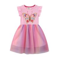 Gauze & Cotton Princess Girl One-piece Dress pink PC
