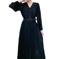 Polyester Waist-controlled & Slim & long style One-piece Dress slimming Solid PC