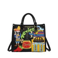 PU Leather Easy Matching Shoulder Bag durable & large capacity & hardwearing & attached with hanging strap Cartoon PC