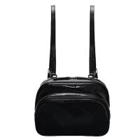 PU Leather Easy Matching Backpack durable & hardwearing Solid black PC