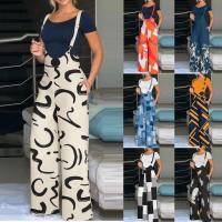 Polyester Pantalon femme bretelle Imprimé couleur et motif différents pour le choix pièce