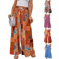 Polyester Plus Size Women Long Trousers & loose printed PC