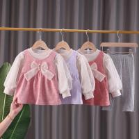 Baumwolle Mädchen Kleidung Set, Tank-Top & Hosen & Nach oben, Patchwork, mehr Farben zur Auswahl,  Festgelegt
