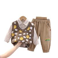 Baumwolle Junge Kleidung Set, Hosen & Nach oben & Mantel, Patchwork, mehr Farben zur Auswahl,  Festgelegt