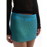 Polyester Slim Package Hip Skirt knitted Solid PC
