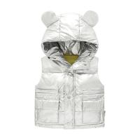Polyester zipper Children Vest & thermal patchwork Solid PC