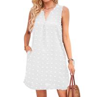 Polyester Soft One-piece Dress & loose Solid PC