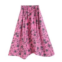 Polyester Skirt & loose printed shivering pink PC