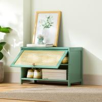 Moso Bamboo Multilayer Shoes Rack Organizer dustproof & hollow green PC