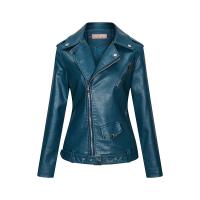 PU Leather Plus Size Motorcycle Jackets slimming patchwork Solid PC