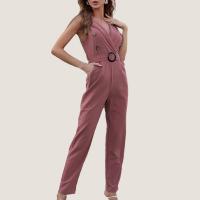 Polyester Long Jumpsuit slimming patchwork Solid PC