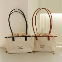 Canvas Printed Shoulder Bag soft surface letter PC