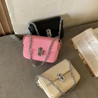 PU Leather Shoulder Bag with chain & soft surface PC