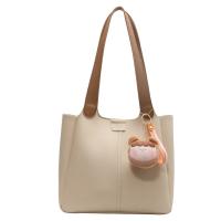 PU Leather Easy Matching Shoulder Bag with hanging ornament & large capacity Solid PC