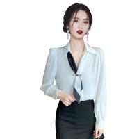 Chiffon Women Long Sleeve Shirt slimming & breathable Solid PC