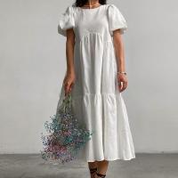 Baumwolle Einteiliges Kleid, Patchwork, Solide, mehr Farben zur Auswahl,  Stück