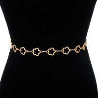 Zinc Alloy Easy Matching Waist Chain flexible length & hollow plated floral PC