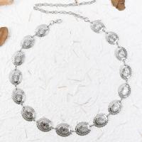 Zinc Alloy Easy Matching Waist Chain flexible length Plated Sliver PC