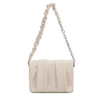 PU Leather Pleat & Easy Matching Shoulder Bag attached with hanging strap Solid PC