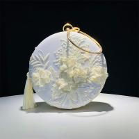 Flannelette Sac d’embrayage Floral Blanc pièce