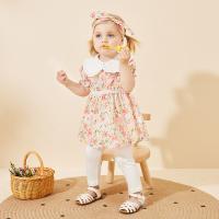 Cotton Girl Clothes Set & two piece Pants & top printed shivering pink Set
