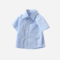 Cotton Boy Shirt plaid blue PC