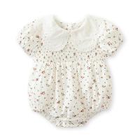 Cotton Baby Jumpsuit printed shivering beige PC
