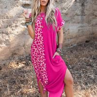 Polyester One-piece Dress & loose printed leopard PC