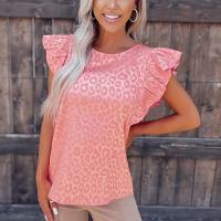 Polyester Vrouwen mouwloze blouses Afgedrukt Leopard meer kleuren naar keuze stuk