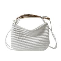 PU Leather Easy Matching Handbag soft surface & attached with hanging strap striped PC