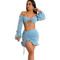 Polyester Zweiteiliges Kleid Set, Solide, mehr Farben zur Auswahl,  Stück