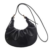 PU Leather Pleat & Easy Matching Crossbody Bag Solid PC