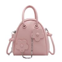 PU Leather Easy Matching Handbag attached with hanging strap floral PC
