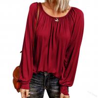 ポリエステル 女性ロングスリーブTシャツ 単色 選択のためのより多くの色 一つ