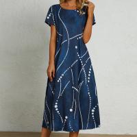 Polyester Einteiliges Kleid, Gedruckt, Andere, mehr Farben zur Auswahl,  Stück