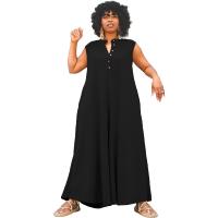 Polyester Long Trousers Long Jumpsuit & loose Solid PC