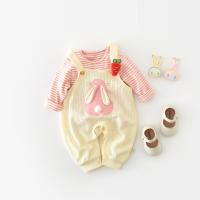 Polyester Baby Clothes Set & two piece suspender pant & top Others Set