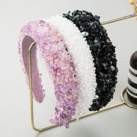 Naturstein & Tuch & Glasperlen Haarband, mehr Farben zur Auswahl,  Stück