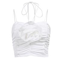 Polyester Waist-controlled & Slim & High Waist Camisole midriff-baring & backless patchwork Solid PC