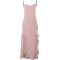 Polyester Slim & High Waist Slip Dress slimming  patchwork pink PC