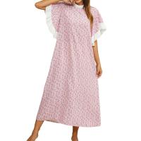 Polyester Einteiliges Kleid, Gedruckt, hellrosa,  Stück
