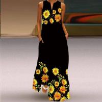 Baumwolle Einteiliges Kleid, Gedruckt, unterschiedliche Farbe und Muster für die Wahl, mehr Farben zur Auswahl,  Stück