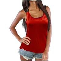 Lait Silk T-shirt sans manches femmes Imprimé couleur et motif différents pour le choix plus de couleurs pour le choix pièce