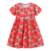 Cotton Girl One-piece Dress & loose printed Strawberry PC