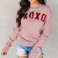 Polyester Women Sweatshirts & loose printed letter PC