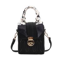 PU Leather with silk scarf & Easy Matching Handbag attached with hanging strap PC