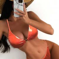 Polyester Quick Dry Tankinis Set & two piece stretchable Solid orange Set