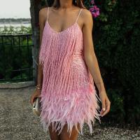 Polyester Layered & Tassels Slip Dress Sequin patchwork Others PC