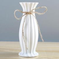 Keramik Vase, Handgefertigt, Weiß,  Stück
